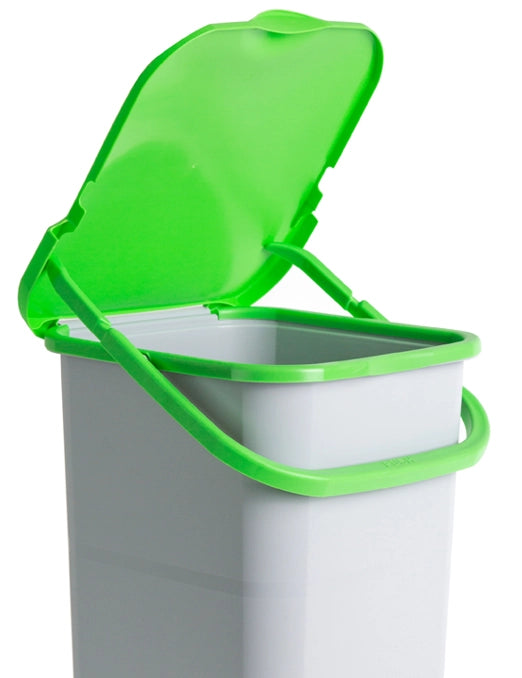 PREMI PATTUMIERA RACCOLTA DIFFERENZIATA CON MANICO 18LT VERDE RICICLO VETRO