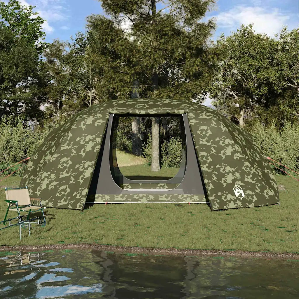 Tenda da pesca con tetto-Tenda da campeggio Mimetico 514 x 465 x 187 cm