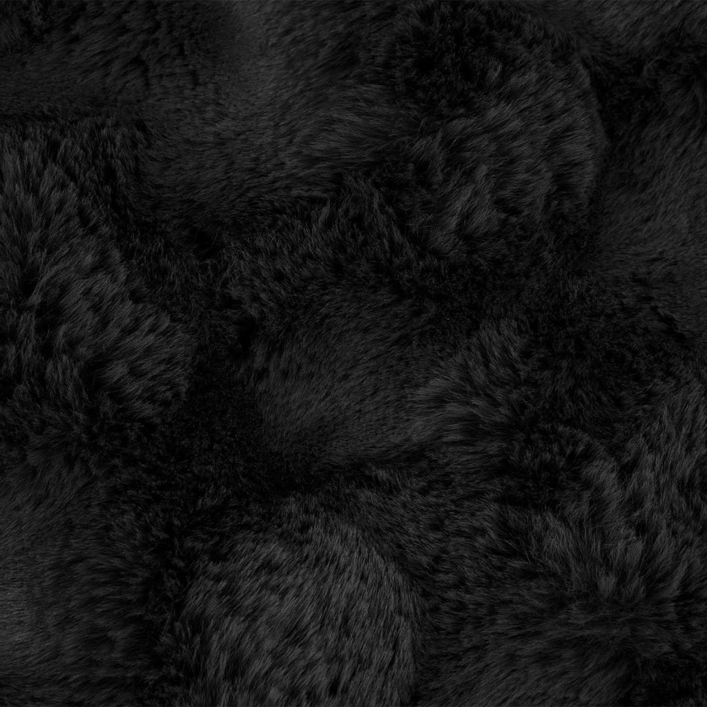 Coperta antiscivolo in sintetica di coniglio Olite Nero