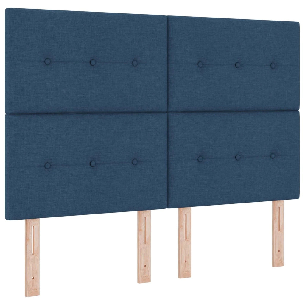 Letto Ottomano con Materasso e LED Blu 160 x 200 cm Tessuto 3458089