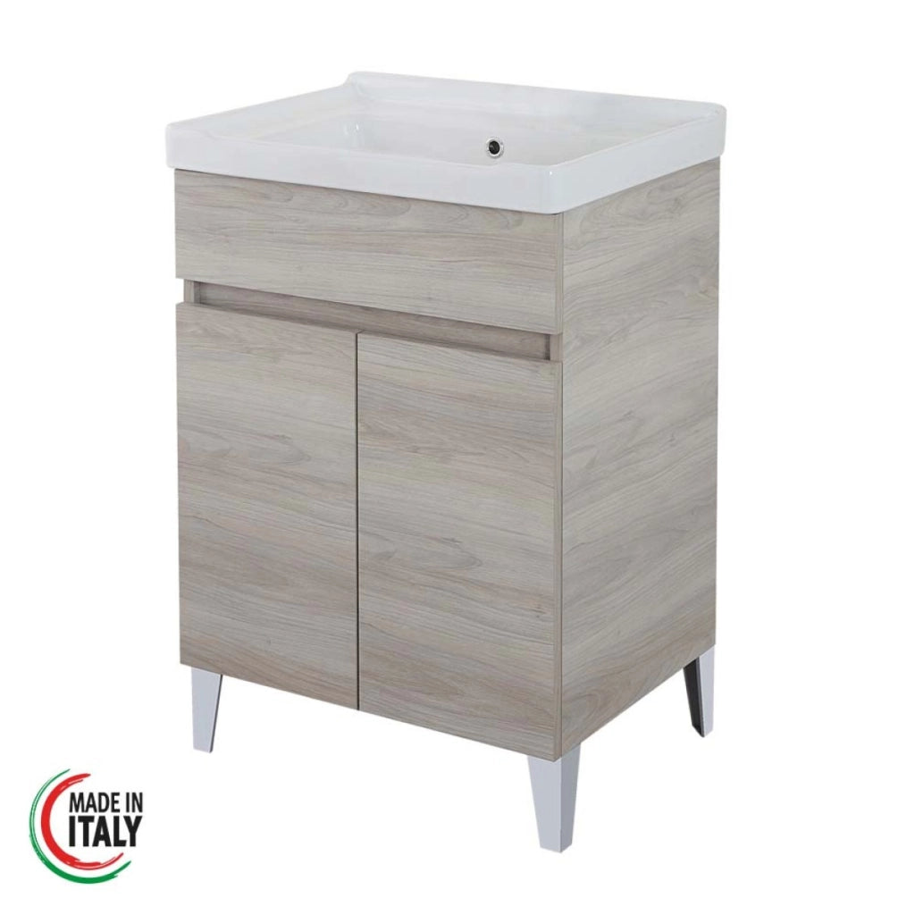 LAVATOIO 60X46,8XH81CM ROVERE GRIGIO