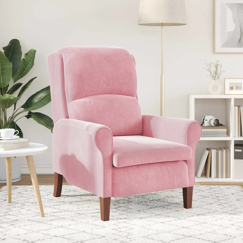 Poltrona | Sedia Relax Rosa Velluto