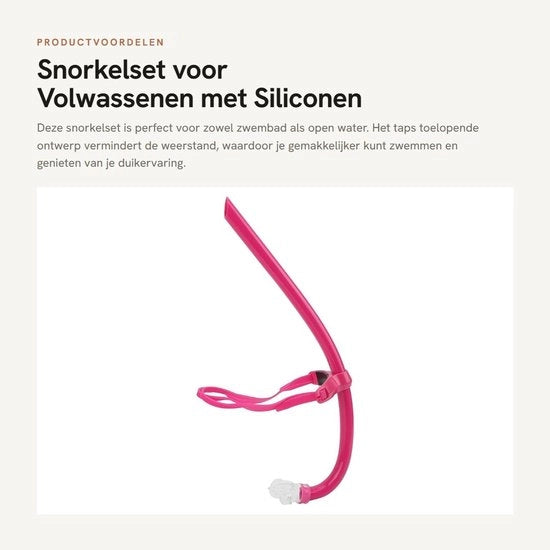 Kit di Snorkeling per Adulti - Cintura Regolabile - Morsetto in Silicone - Bocchetta Adattabile - Tubo Adattabile - Attrezzatura da Sub - Materiale Duraturo