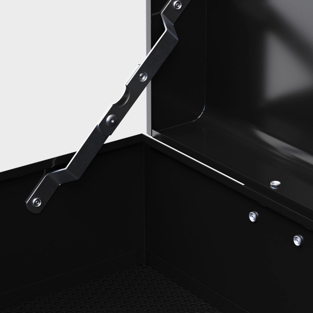 CASSETTA PORTA ATTREZZI con 6 cassetti, acciaio nero, 60 x 26 x 34 cm