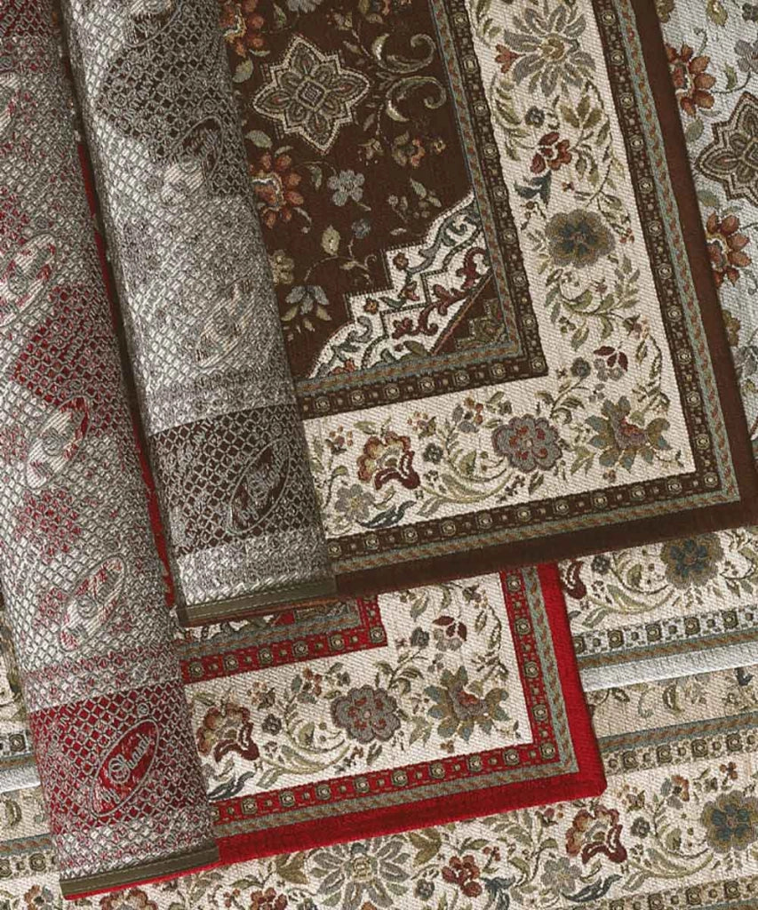 Tappeto Passatoia TABRIZ ROSSO cm.65x220 orientale classico in ciniglia multiuso lavabile velour antiscivolo