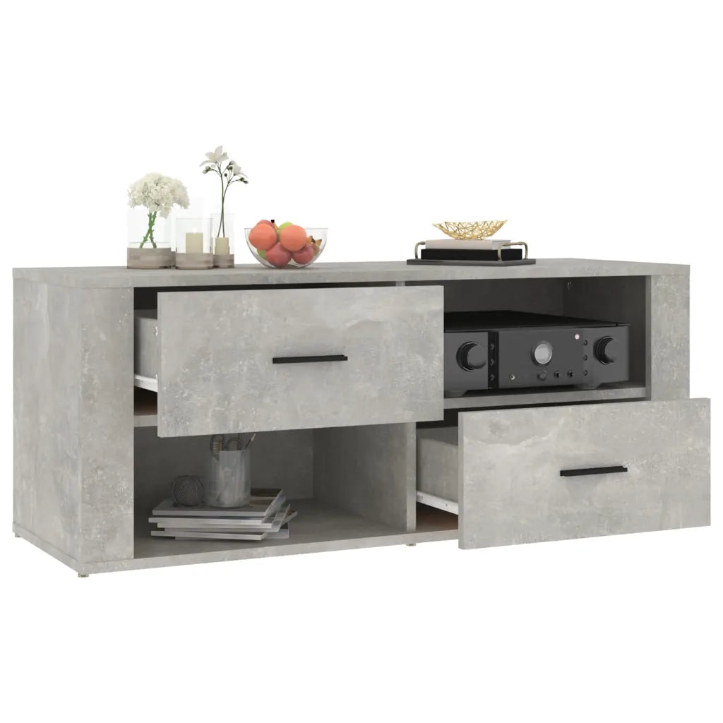 Mobile per TV-Credenza TV-Console TV Grigio Cemento 100x35x40 cm Legno Multistrato 312895