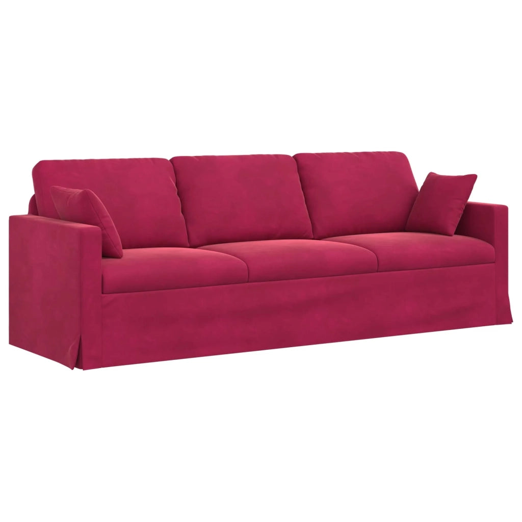 Set di divani 2 pz Rosso Vino Velluto 3407630