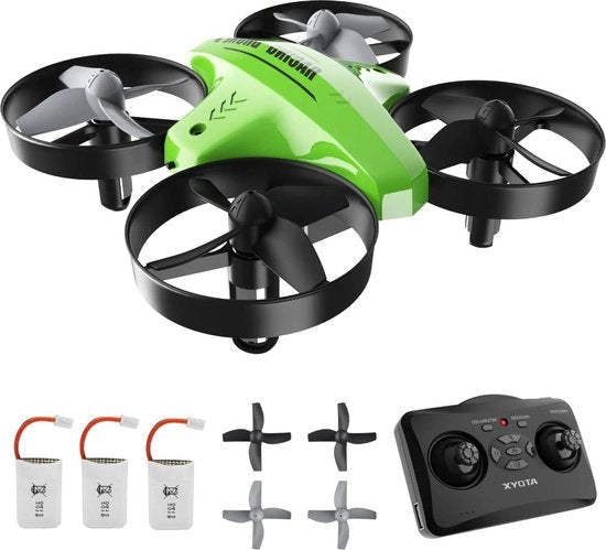 Drone Mini Indoor con Modalità Headless per Bambini - Verde - Regalo Giocattolo per Principianti - AT-66C Drone