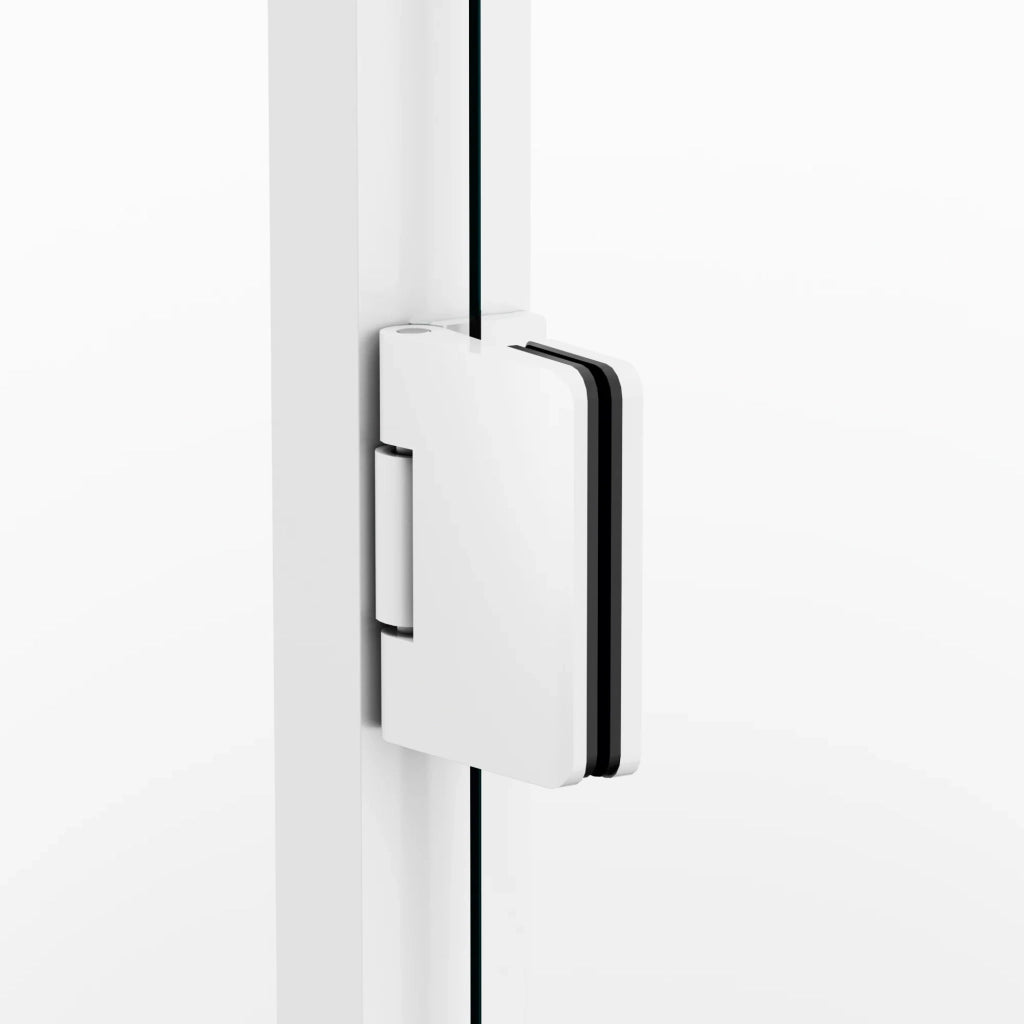 Box doccia frontale GLASS 2 fissi + 2 porte battenti 142.5 cm (139,5-145,5; 40+35+35+40) bianco trasparente