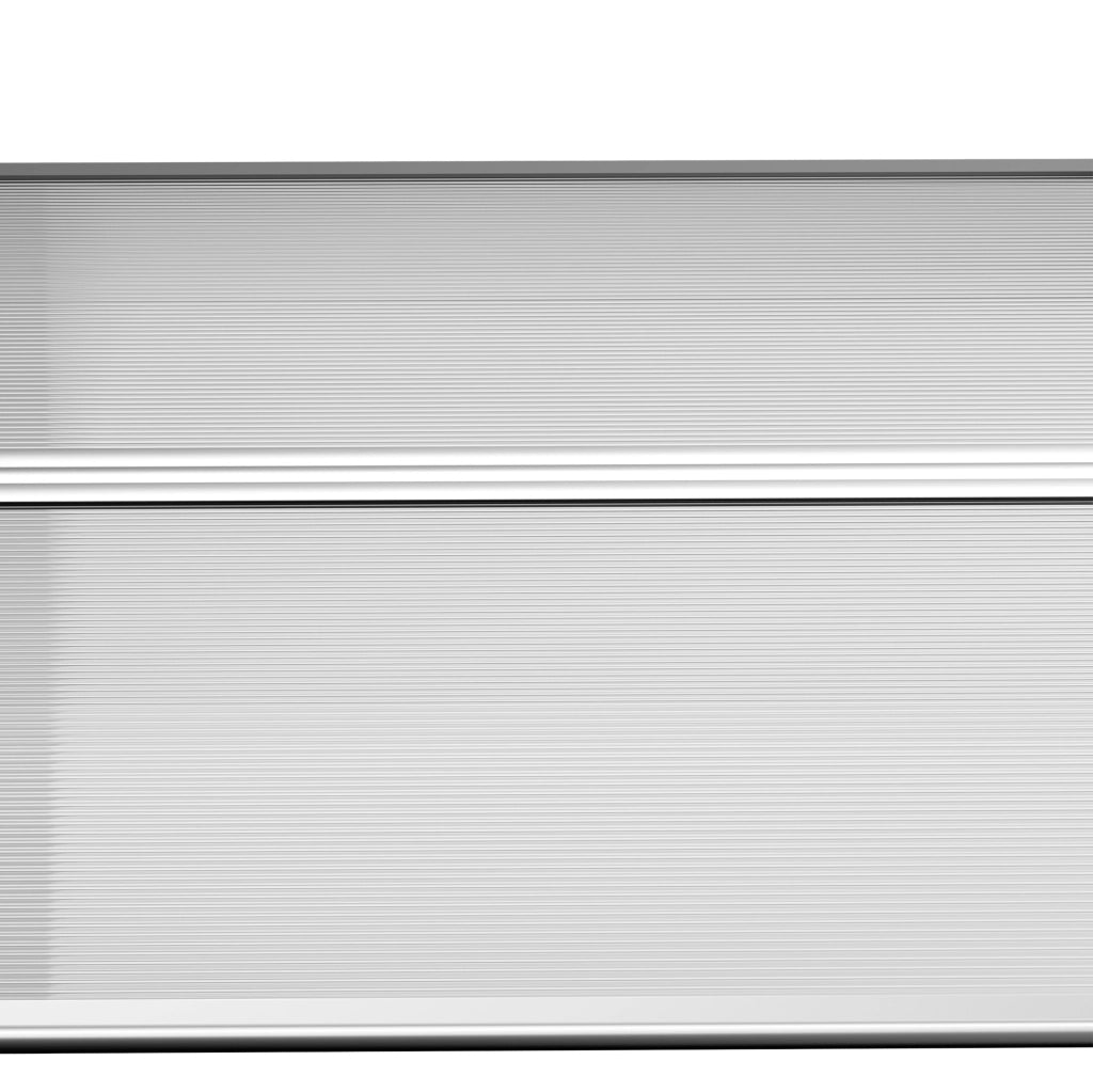 Pensilina per Porta 75x195x23 cm in Policarbonato Trasparente con Struttura in Alluminio, Protezione da Sole e Pioggia