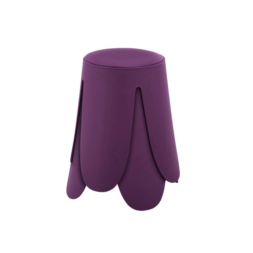 Set 2 sgabelli impilabili in similpelle, viola