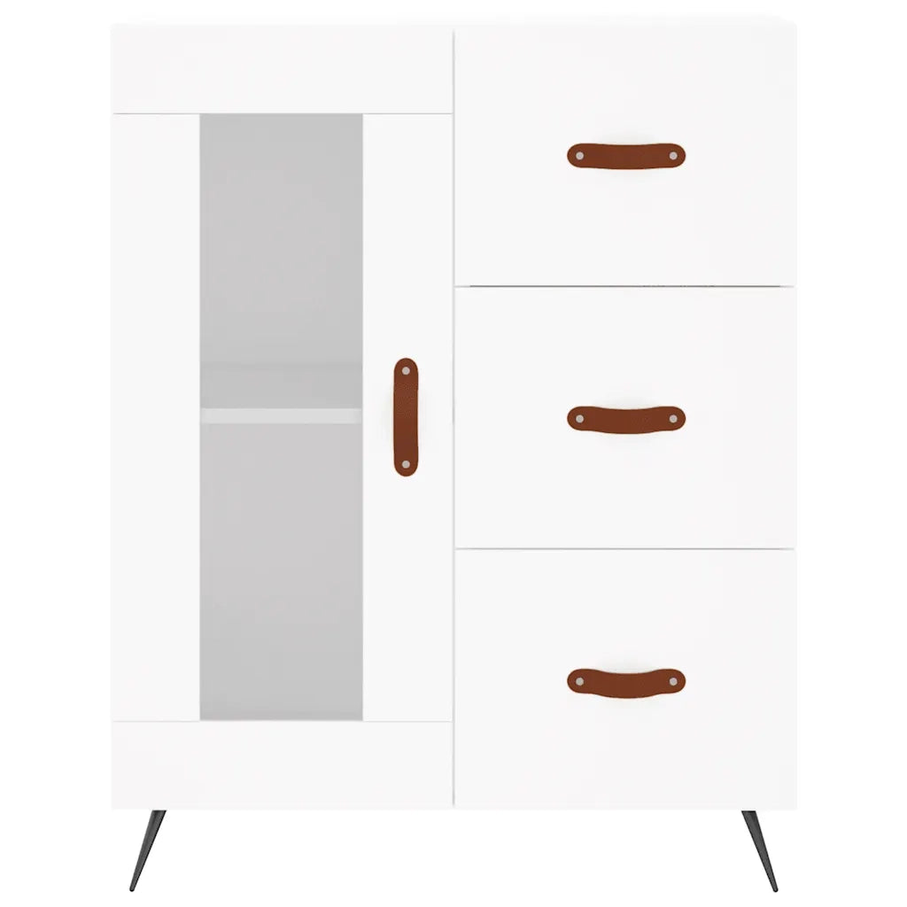 Credenza | Madia | Buffet da pranzo | Armadio da pranzo Bianca 69,5x34x90 cm in Legno Multistrato