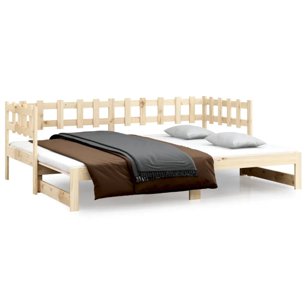 Dormeuse Estraibile 2x(80x200) cm in Legno Massello di Pino 820766