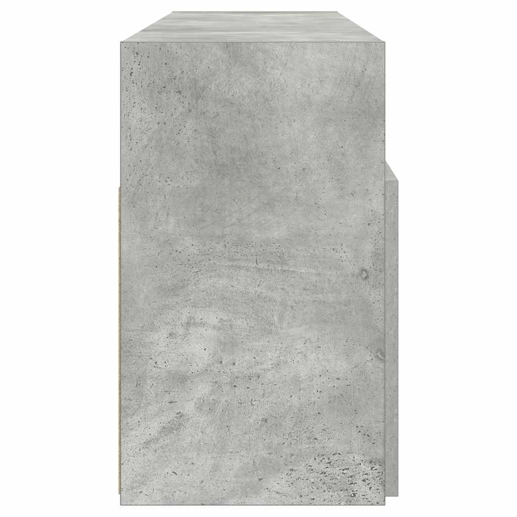 Mobile TV multimediale scaffale TV credenza mobile TV sala da pranzo soggiorno camera da letto con luci LED 120 x 30 x 50 cm grigio 02_0026514