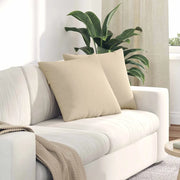 Cuscini da Divano 2 pcs Crema 50 x 50 cm Tessuto 42013987