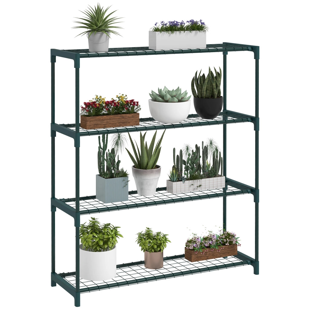 Portapiante 4 livelli ¨C zephmum ¨C acciaio verde 89x28x107 cm