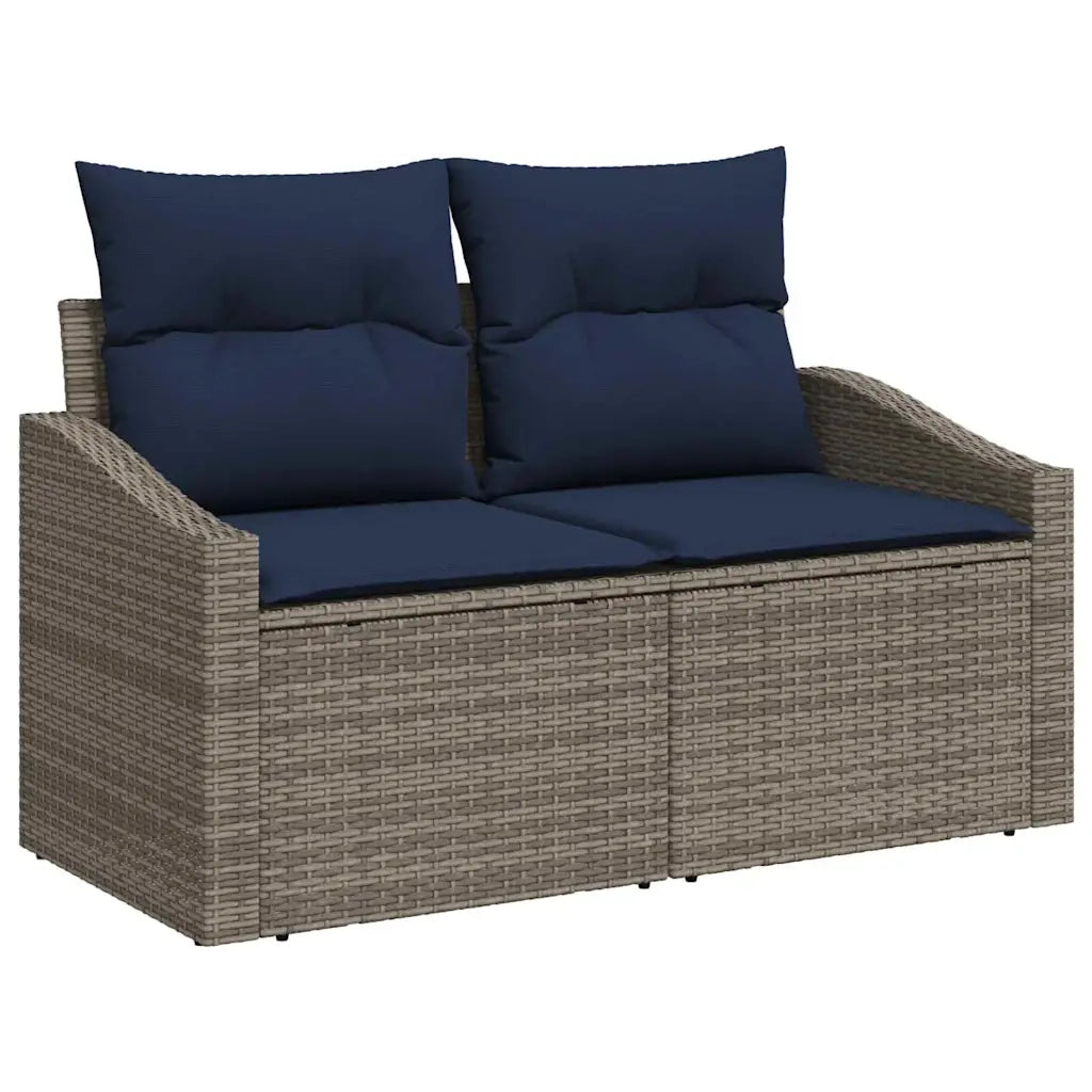Set di divani con cuscino 3 pz | Set Salotto da Giardino polyrattan