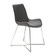 Sedia in tessuto grigio scuro