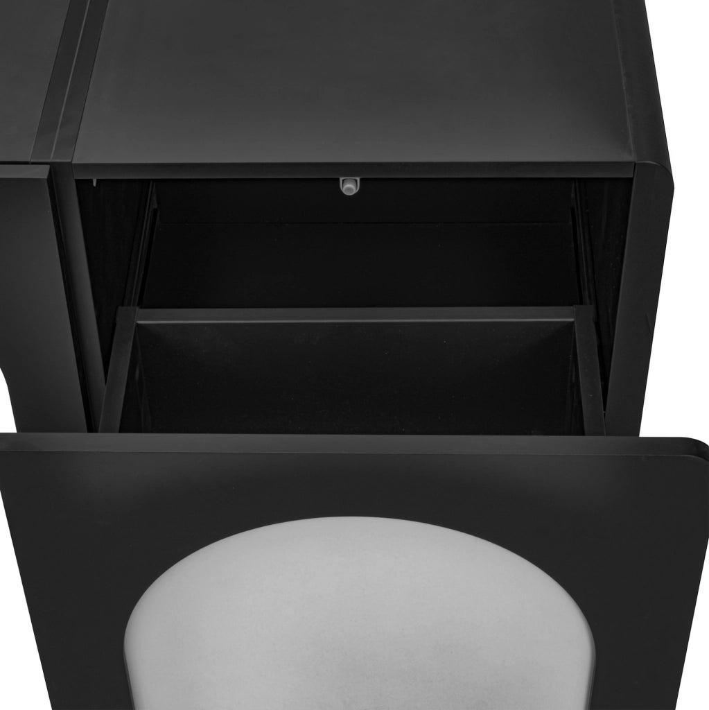 Mobile TV 180x38x45 cm con 2 cassetti e 2 ante in MDF nero e bianco
