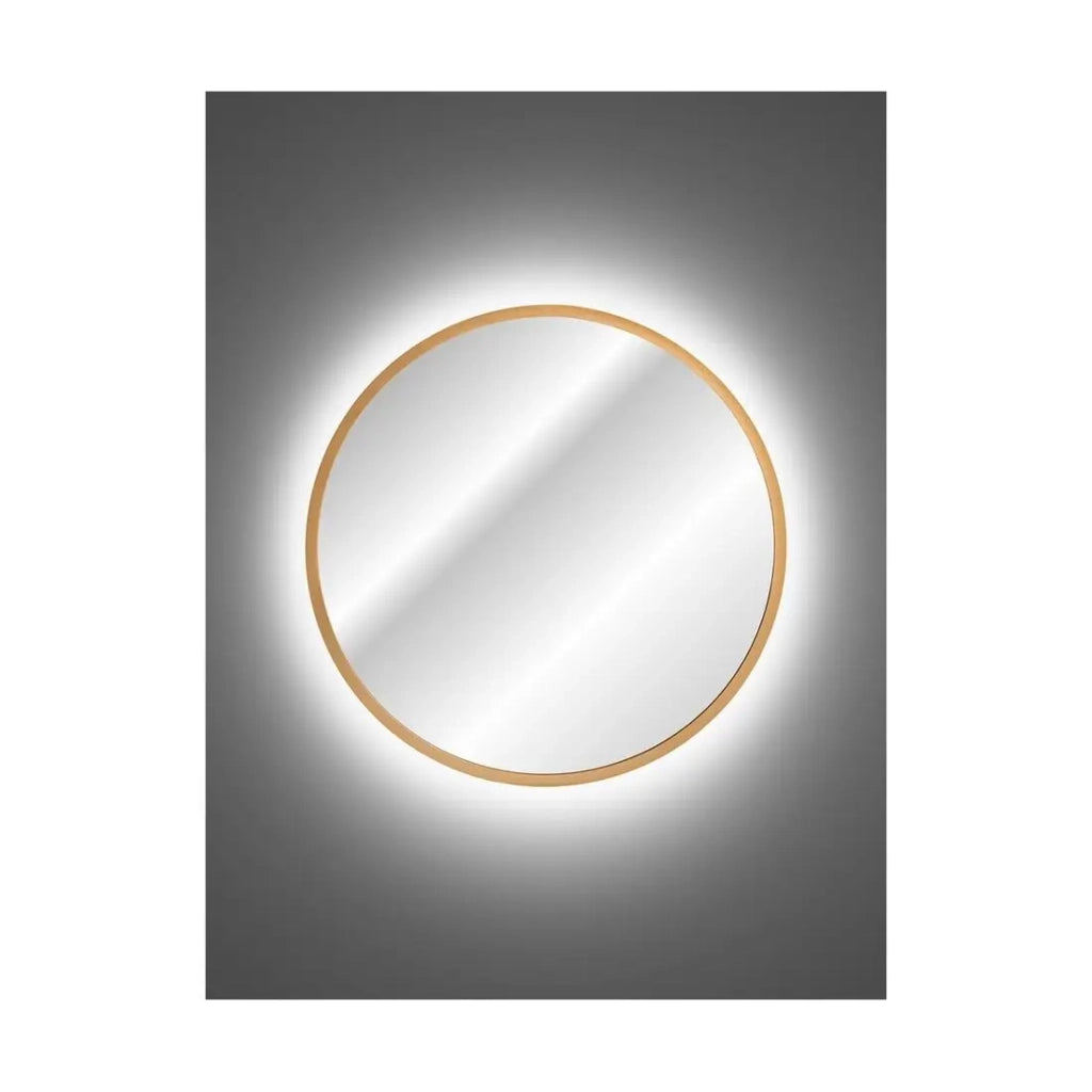 Specchio bagno LED rotondo nero 80x80 cm design