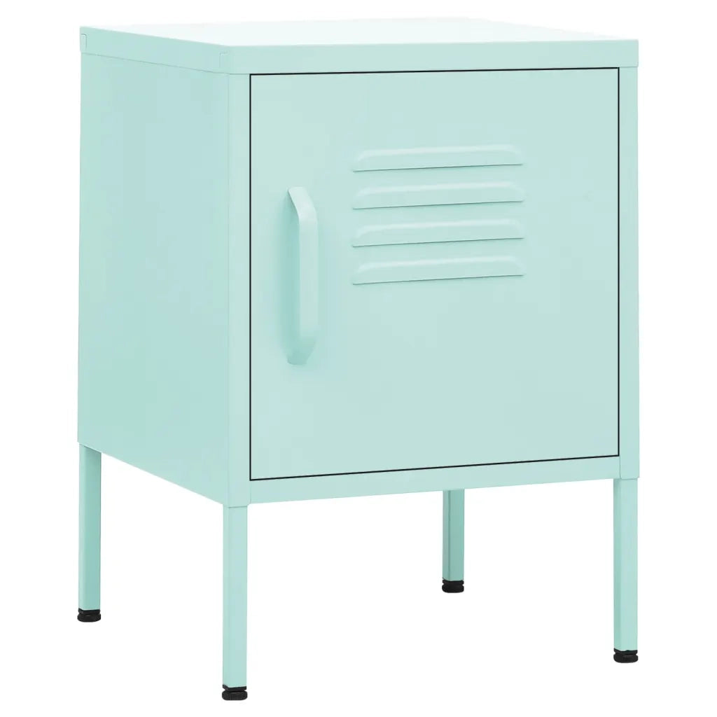 Comodino | Armadio da Notte | Mobiletto da notte Menta 35x35x51 cm in Acciaio