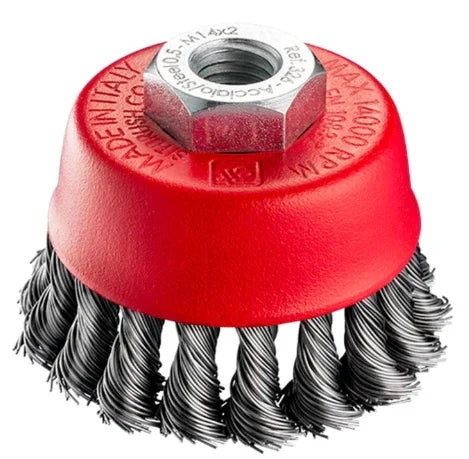 Spazzola Tazza Ritorta Acciaio D75 BTZ70