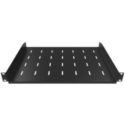 Mensola Ripiano fisso 19'' 1U Unita' 350mm nero / RS19-1U-350-B