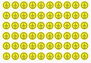 Stickers Autoadesivi Selfadesivi Auto, 60 Pezzi Gialli