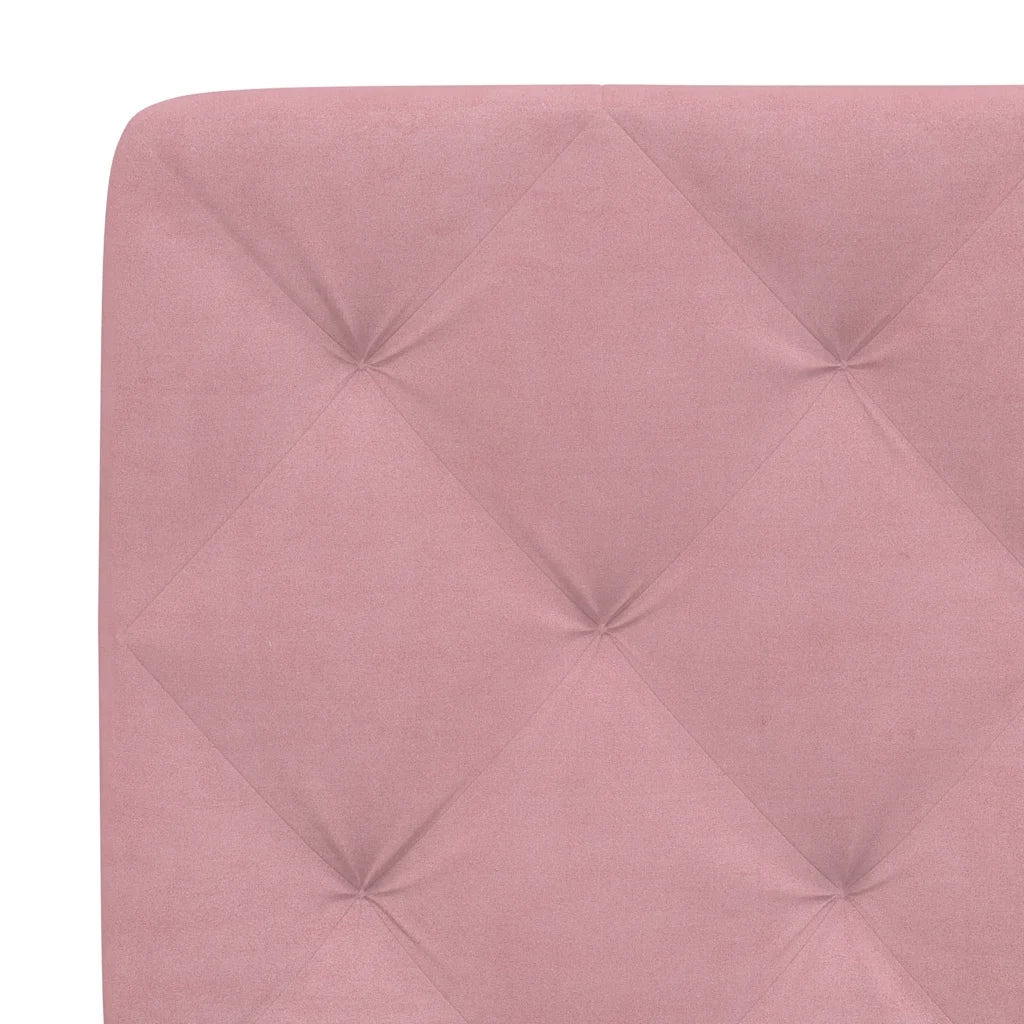 Letto matrimoniale | Letto per adulti | Giroletto senza Materasso Rosa 120x200 cm in Velluto