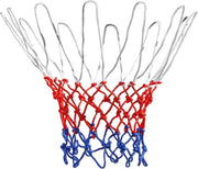 Reti da basket per interni ed esterni in nylon con 12 nodi rossi, blu e bianchi