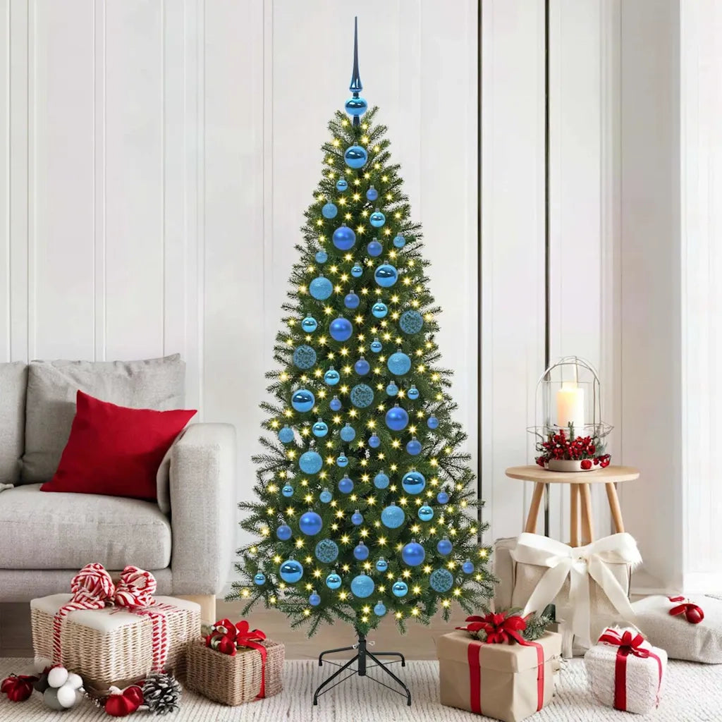 Set di Palle di Natale con 300 LED 120 pz Blu Plastica CFW9953282