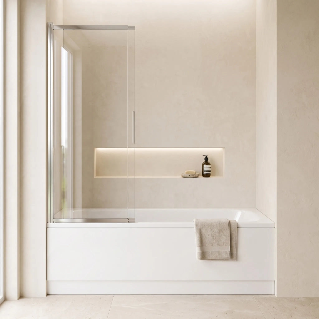 Paravento Vasca Scorrevole Rea Dario Chrome 100