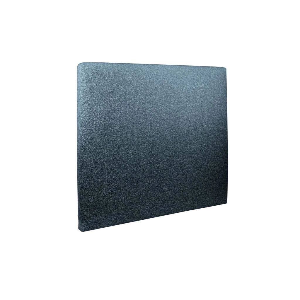 Testiera in tessuto bouclé blu liscio L150 cm