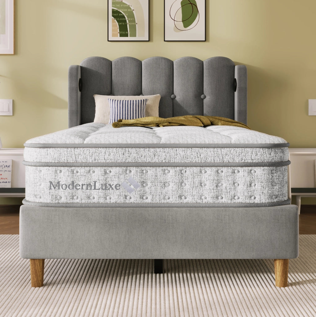 Materasso 90x200 cm H3, alto 25 cm, a 7 zone con molle insacchettate, bianco