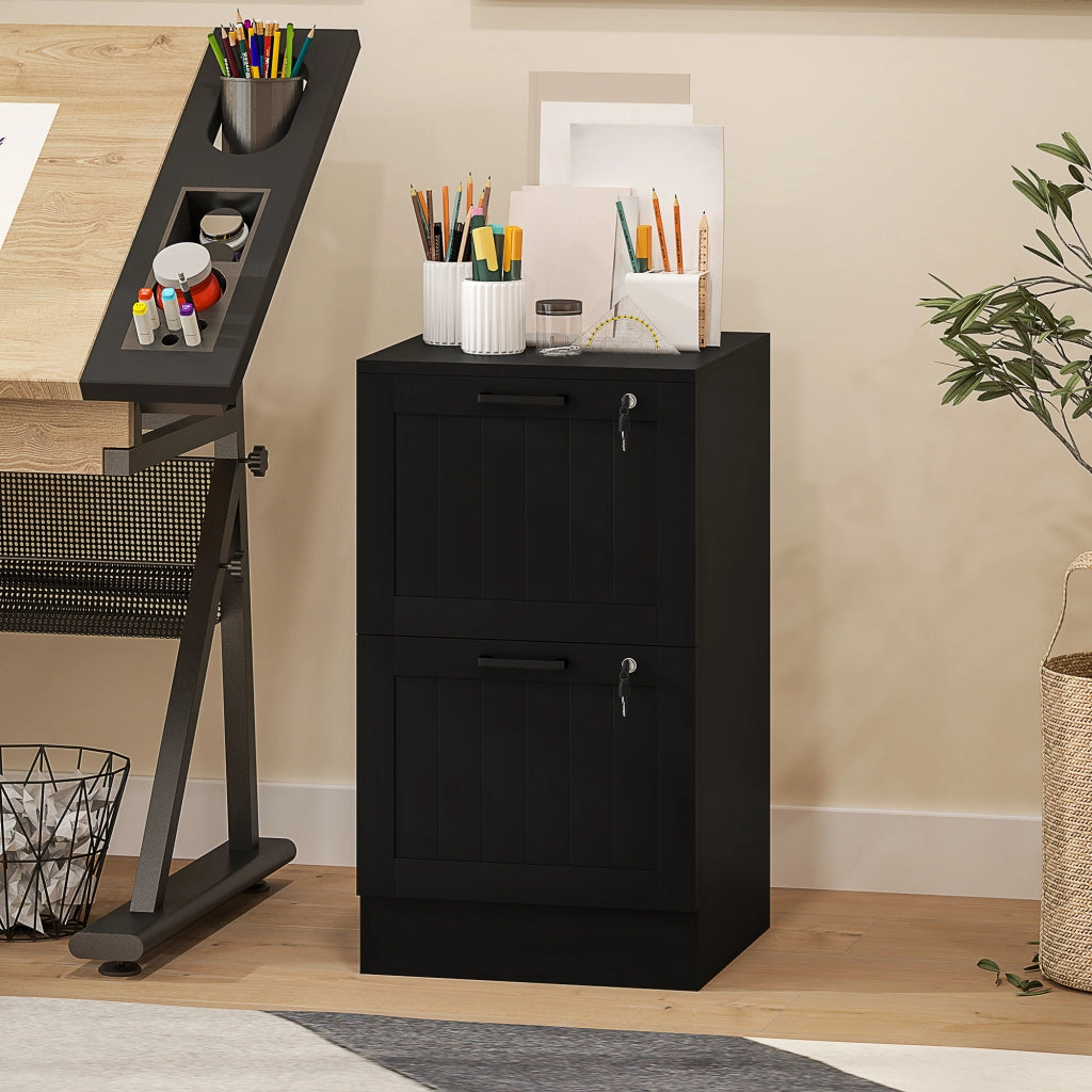Scrivania con cassetti ¨C Minimal ¨C Nero 40x40x71 cm