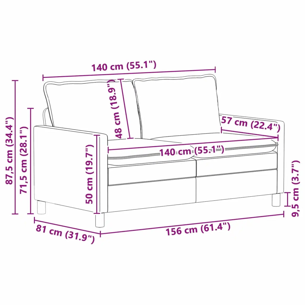 Set di divani 2 pz Rosa Tessuto 3417079
