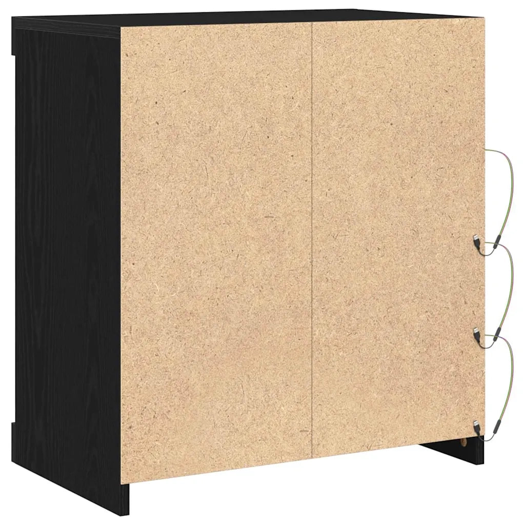 Credenza-Buffet-Armadio da cucina Rovere Nero 60.5 x 37 x 67 cm Legno multistrato