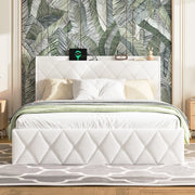letto imbottito teddy bianco 140 x 200 cm