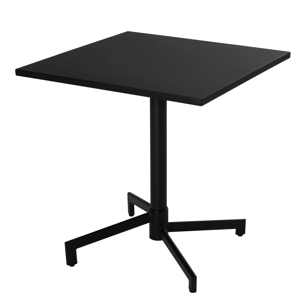 Oviala - Tavolo da 70 cm e 2 sedie da giardino in metallo nero