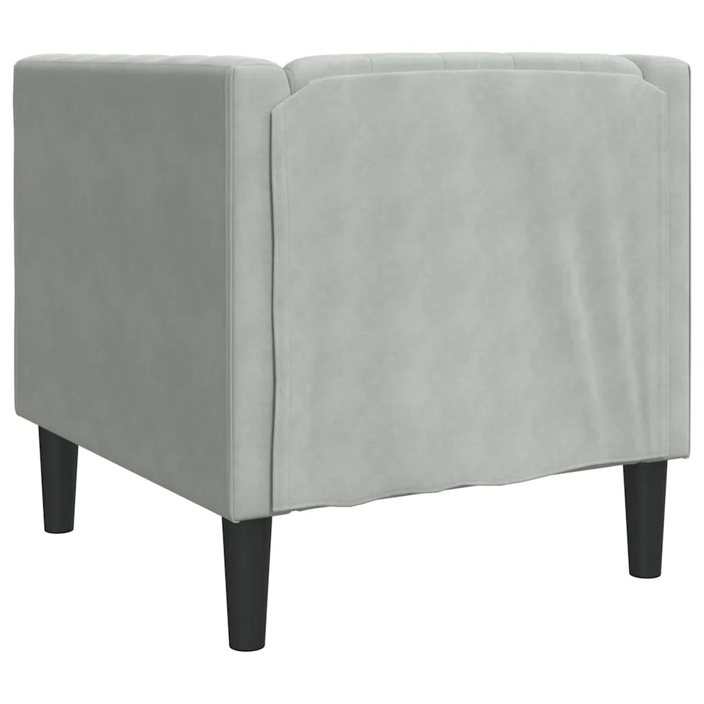 Divano Grigio chiaro 74,5 x 71 x 70,5 cm Velluto