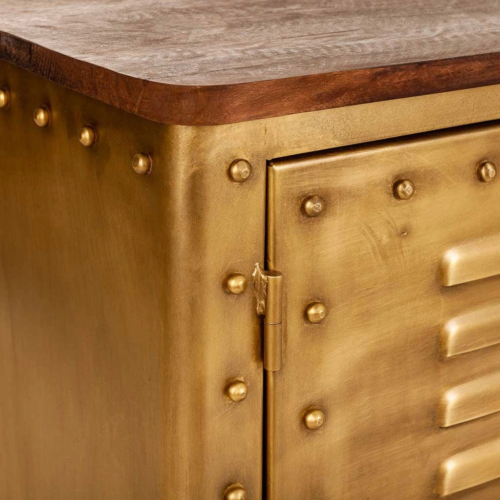 Credenza in metallo marrone 152x35x71h