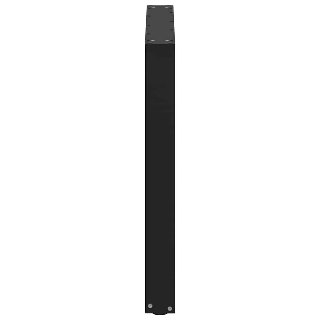 Set di 2 gambe regolabili per tavolo da pranzo a forma di U 90 x 72-73 cm stile moderno acciaio nero 02_0057432