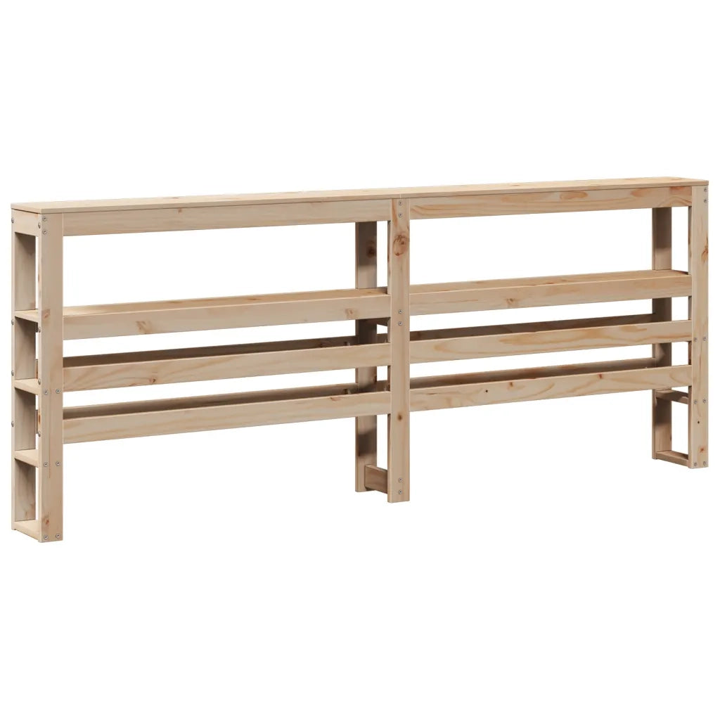 Testiera con Ripiani-Testata contenitore 180 cm in Legno Massello di Pino 306952