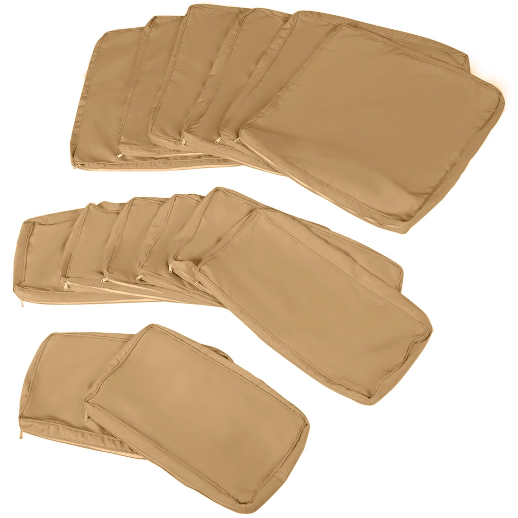 Set di 14 Federe Cuscini Divano Giardino ¨C Minimal ¨C Marrone