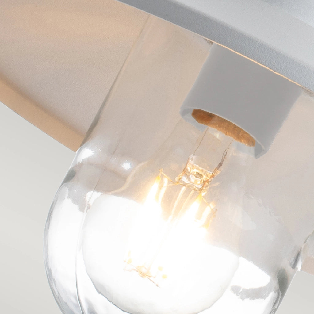 Applique esterna con sensore bianca E27 60W Klampenborg