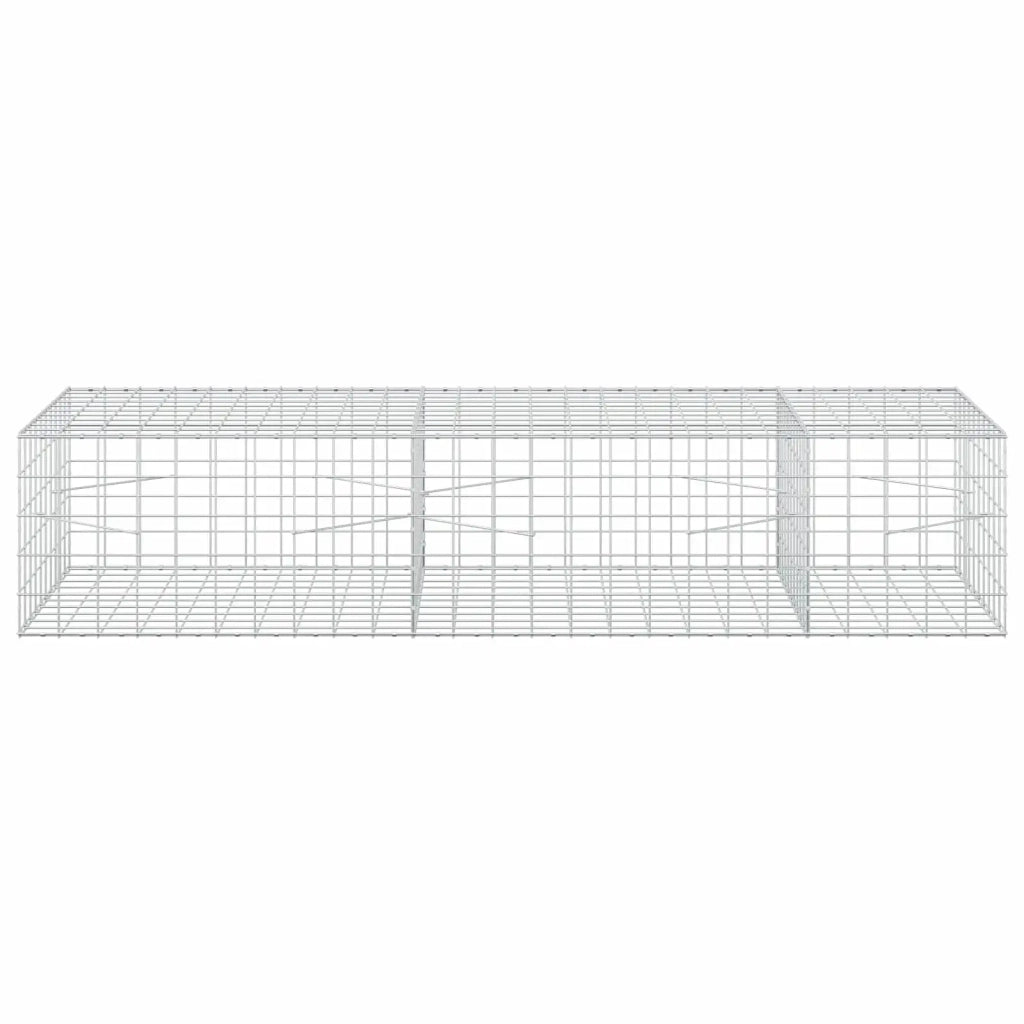 Gabione con filo da 5 mm e rete 10x10 cm 250x100x50 cm 3465287