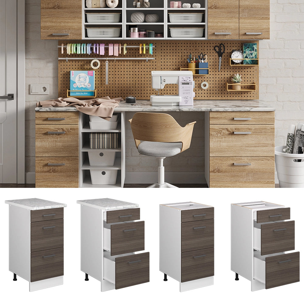 Vicco Base universale Grigio 40 cm con cassetti