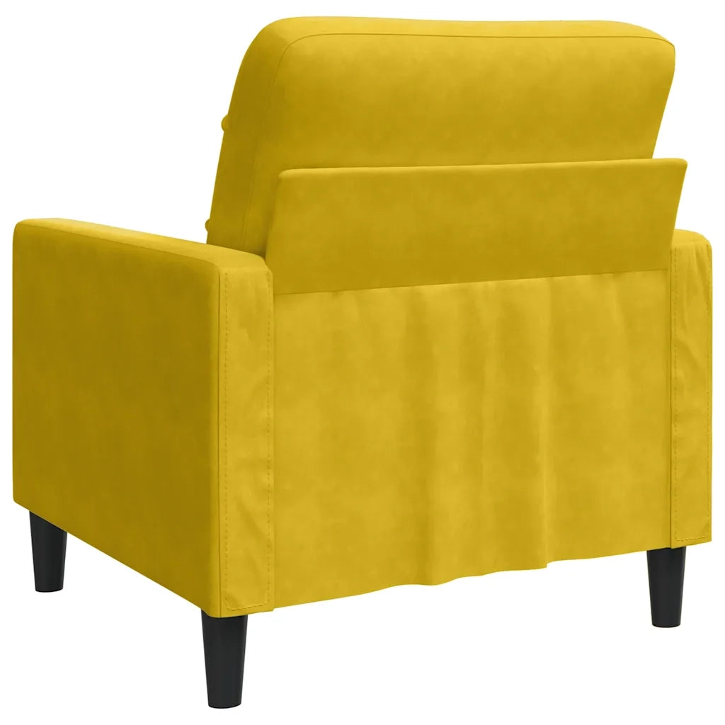 Poltrona Giallo 60 cm Velluto 4007610