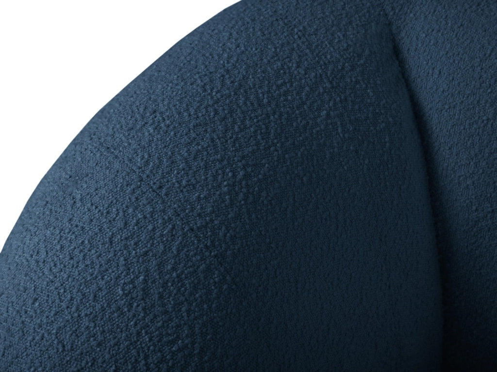 Cosmopolitan Design - Poltrona "Essen" in bouclé blu scuro 