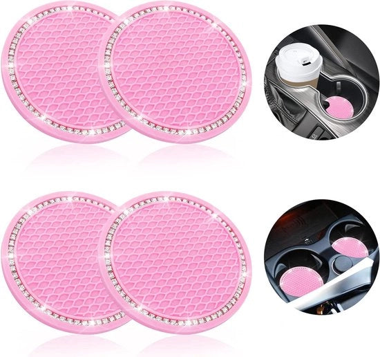 Supporto Auto Coppa Antiscivolo - Antislip - 4 pezzi - Strass - Silicone